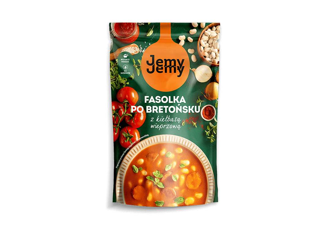 JEMYJEMY PROFI ZUPA FASOLKA PO BRETOŃSKU Z KIEŁBASĄ WIEPRZOWĄ 400G